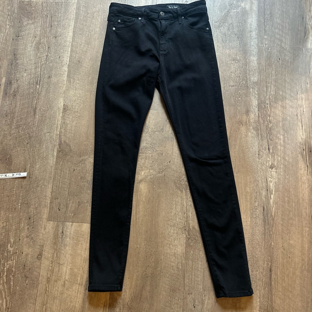 AG Adriano Goldschmied Black Super Stretch Skinny Jeans – Size 28